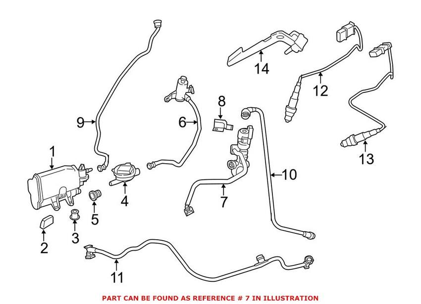 BMW Vapor Canister Purge Solenoid 13907636141